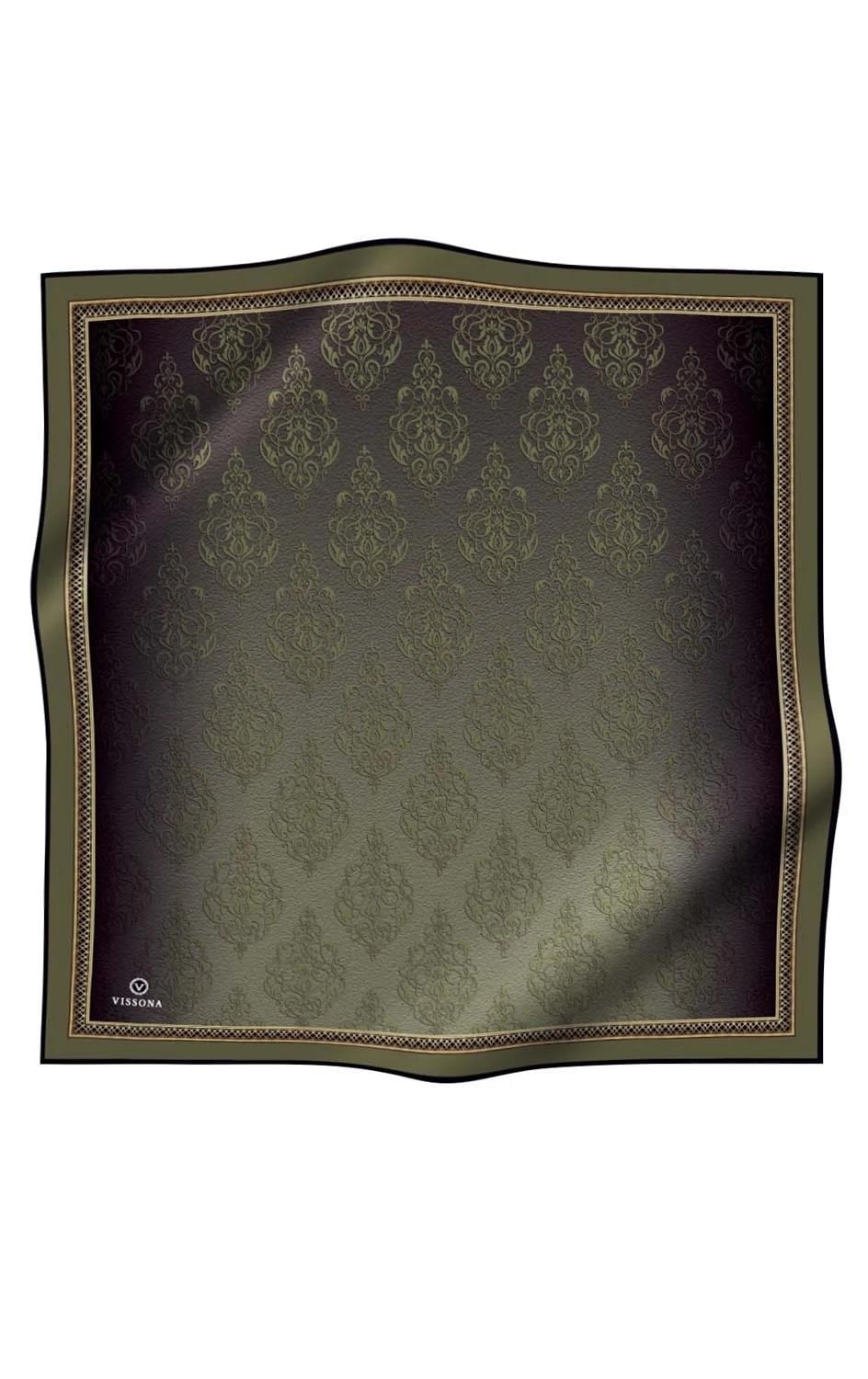 Vissona Twill İpek Eşarp - 10655 - 0011 Haki