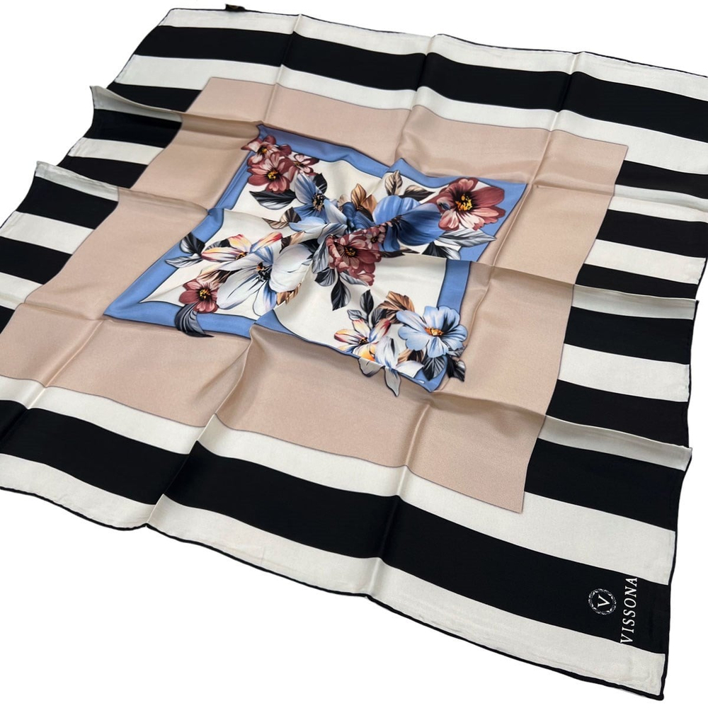 Vissona Twill İpek Eşarp - 17325 - 0001-0042