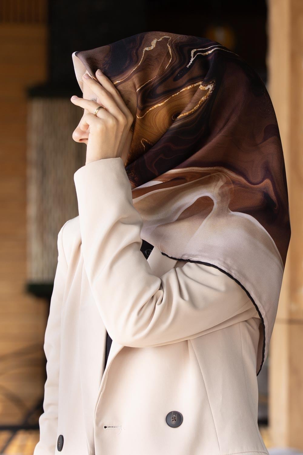 Vissona Twill İpek Eşarp - 505 - 0007-0004