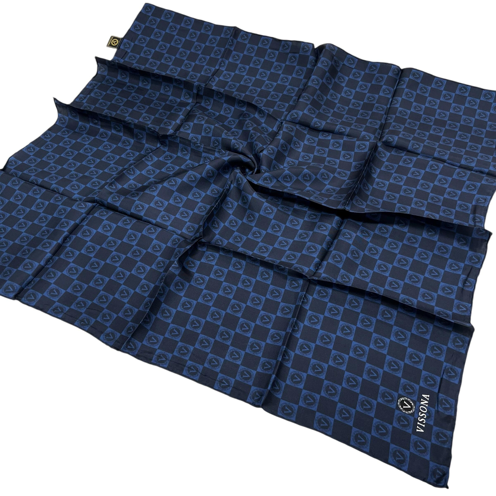 Vissona Twill İpek Eşarp - 51495 - 0019 Lacivert