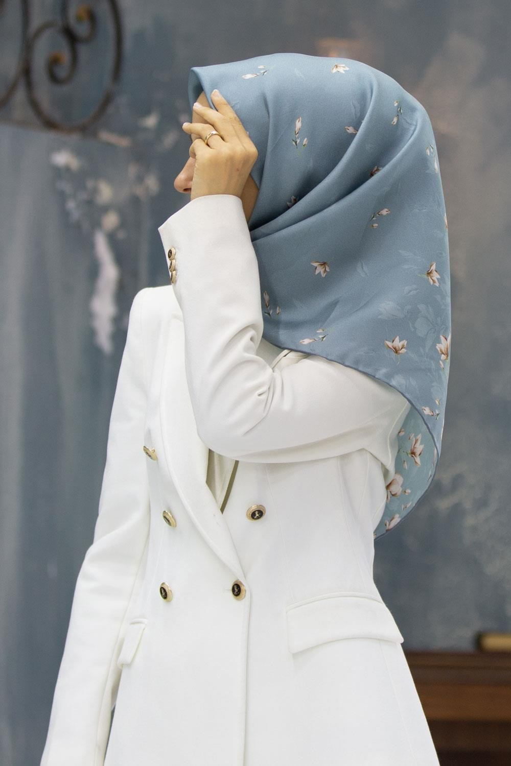 Vissona Twill İpek Eşarp - 51776 - 0039