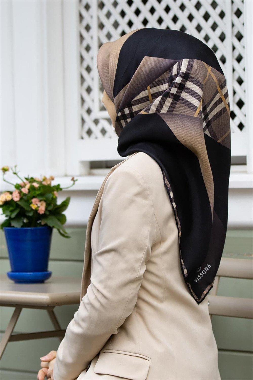 Vissona Twill İpek Eşarp - 581 - 0004-0001