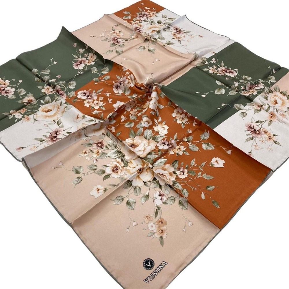 Vissona Twill İpek Eşarp - 6273 - 0037-0278
