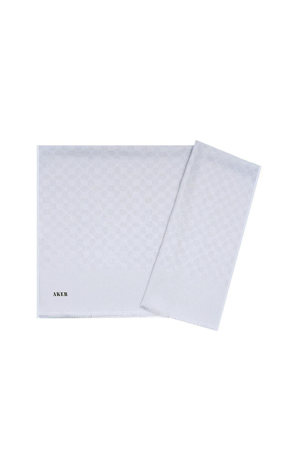 Aker Elegance Monogram Şal - Açık Gümüş 973