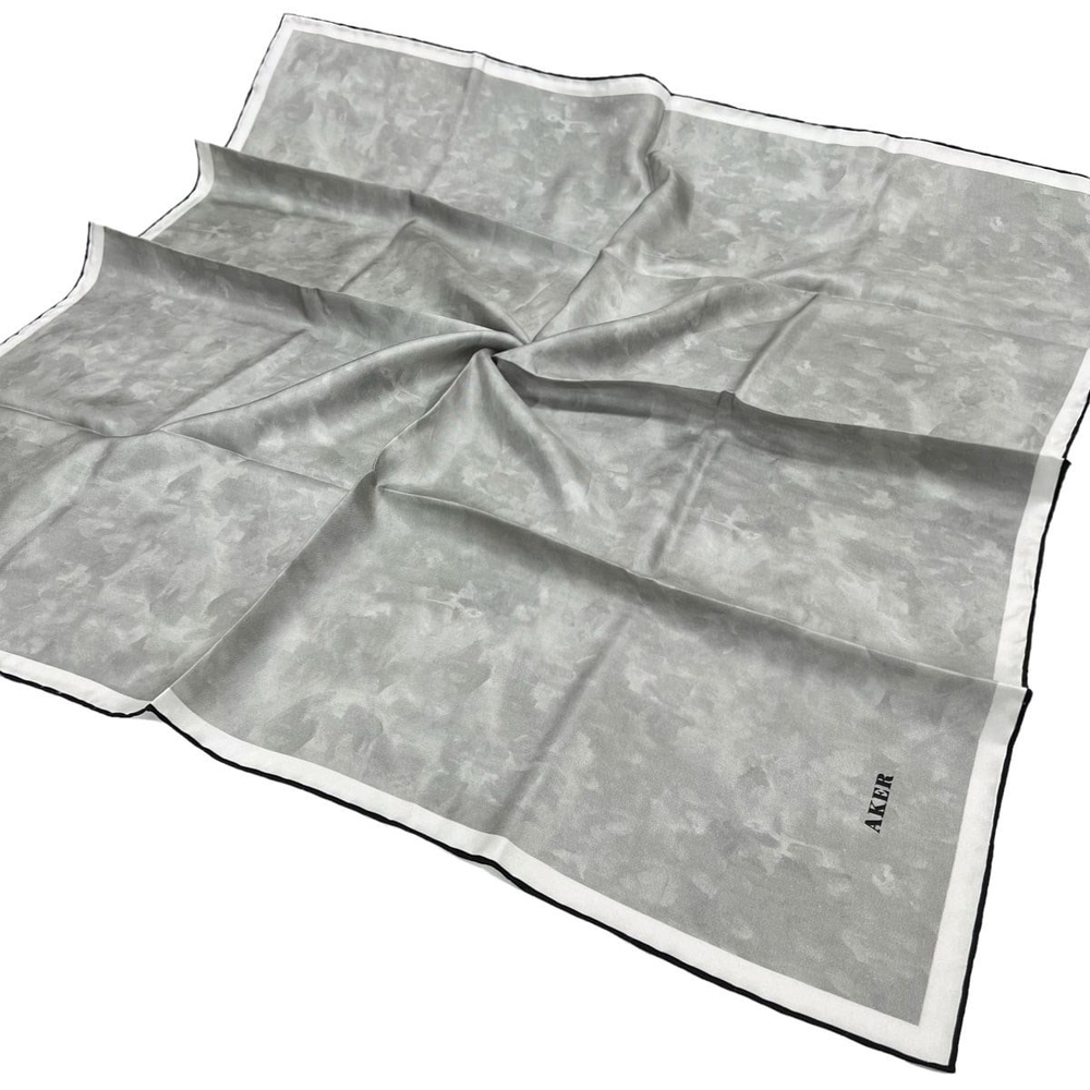 Aker İpek Eşarp - 7208713-911 Gümüş Ekru Twill
