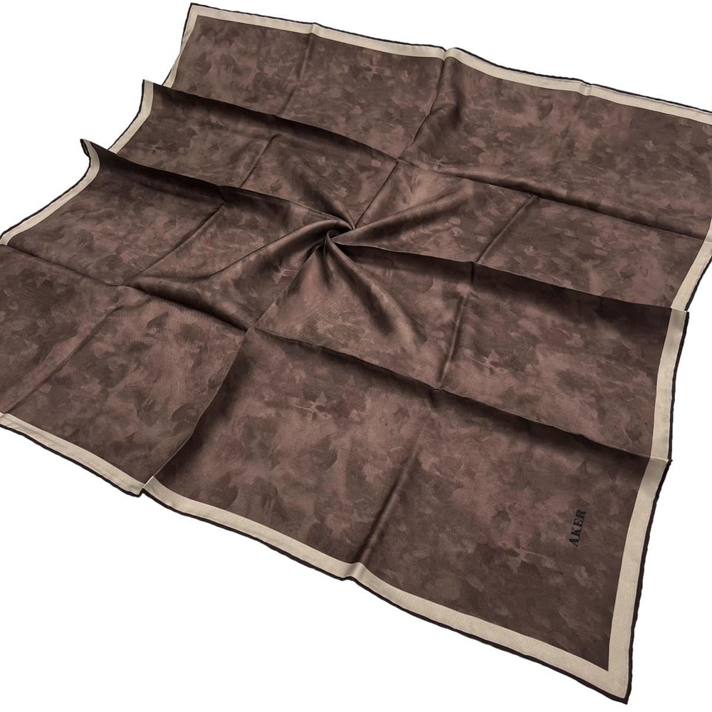 Aker İpek Eşarp - 7208713-939 Acı Kahve Twill