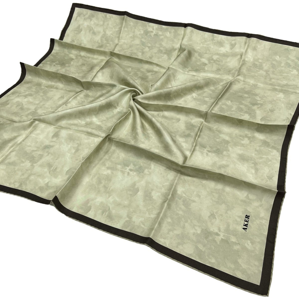 Aker İpek Eşarp - 7208713-953 Açık Yeşil Twill