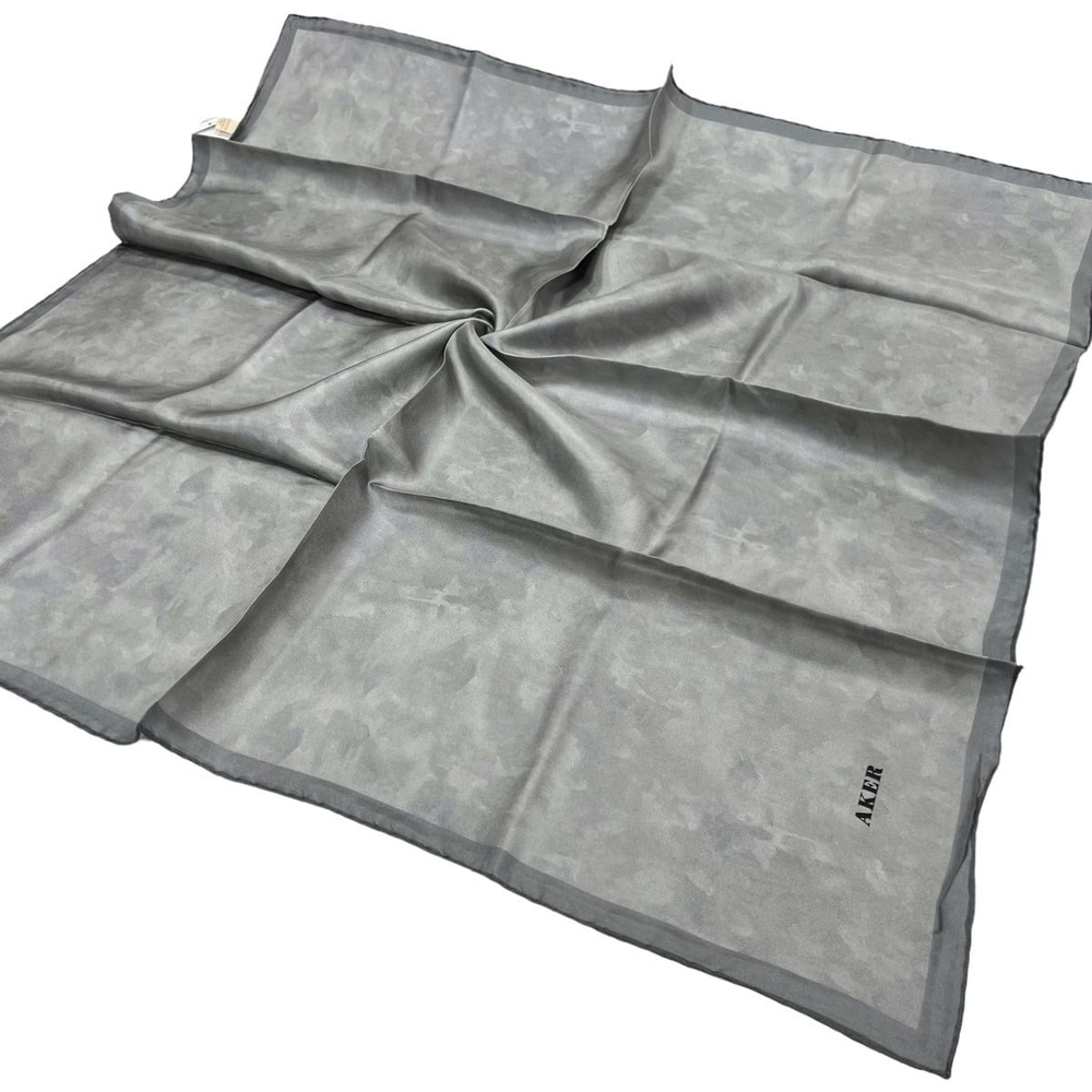 Aker İpek Eşarp - 7208713-972 Gri  Twill