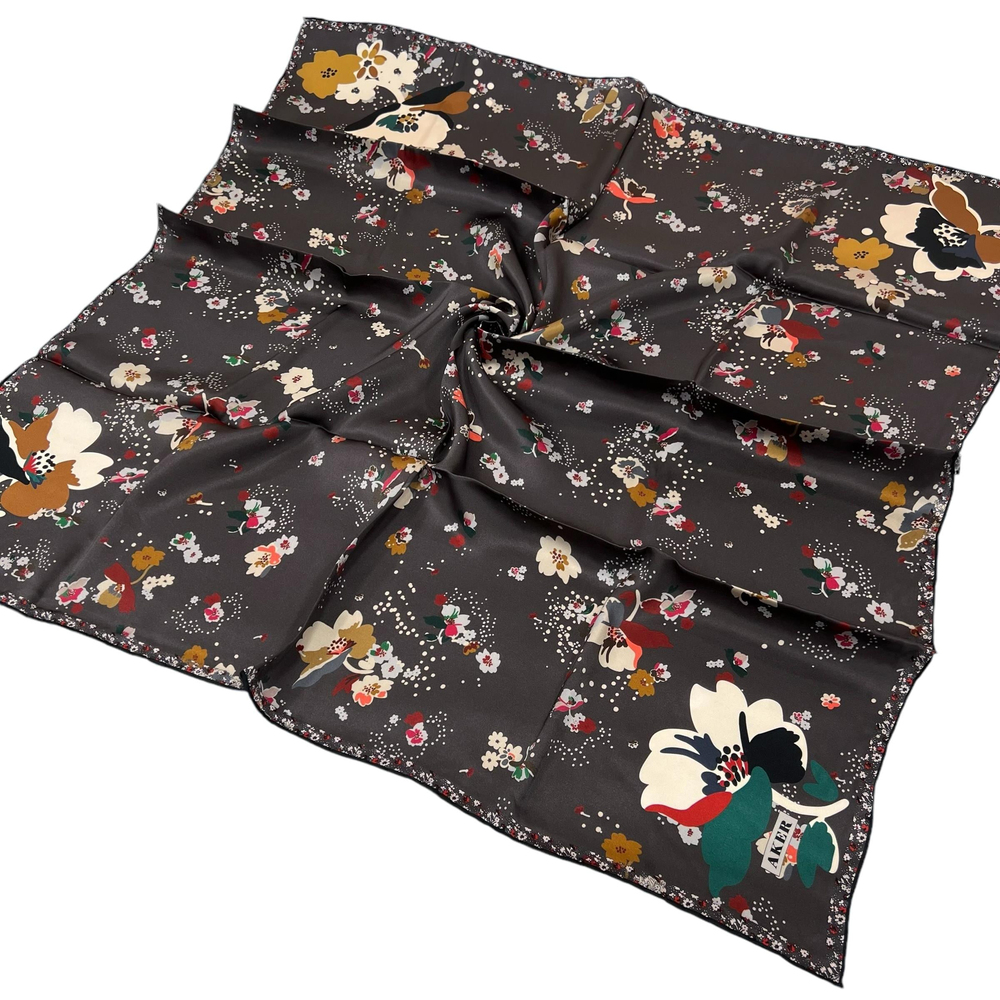 Aker İpek Eşarp - 8863713-913 Koyu Vizon Twill