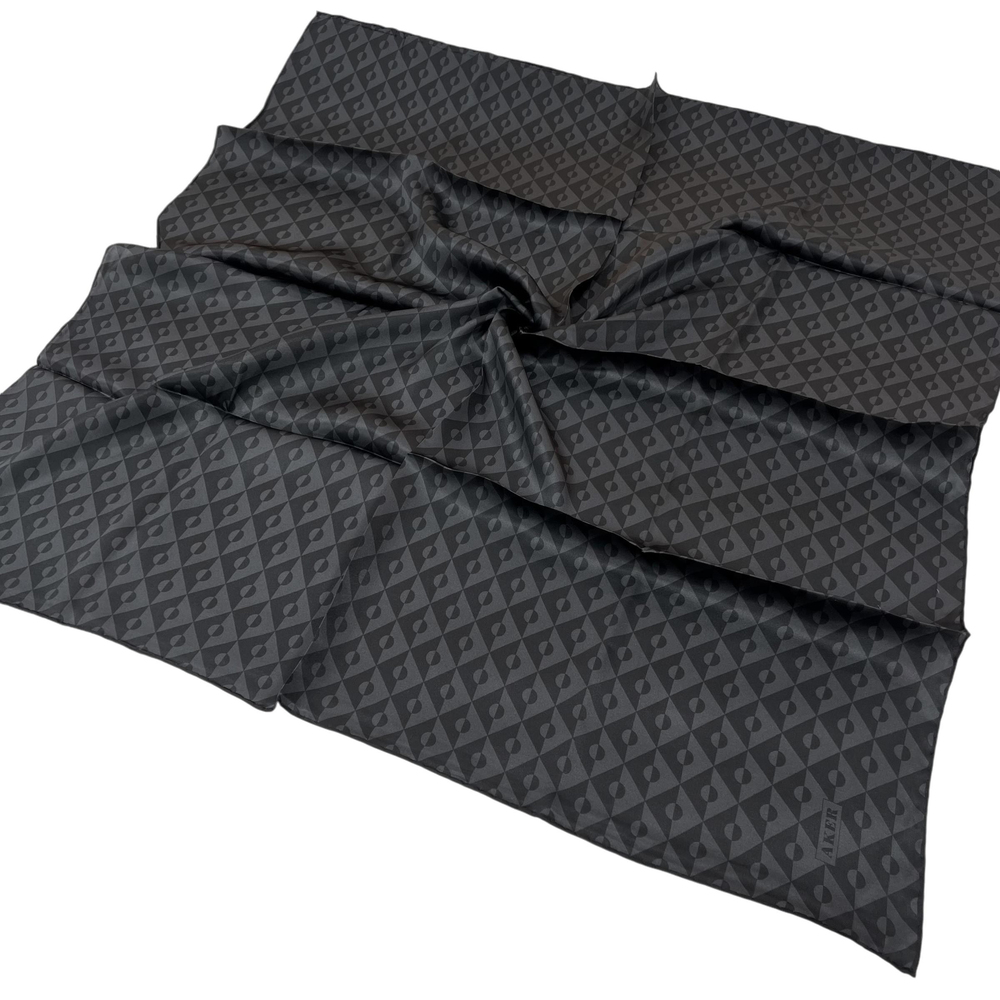 Aker İpek Eşarp - 8912713-913 Siyah Gri Twill