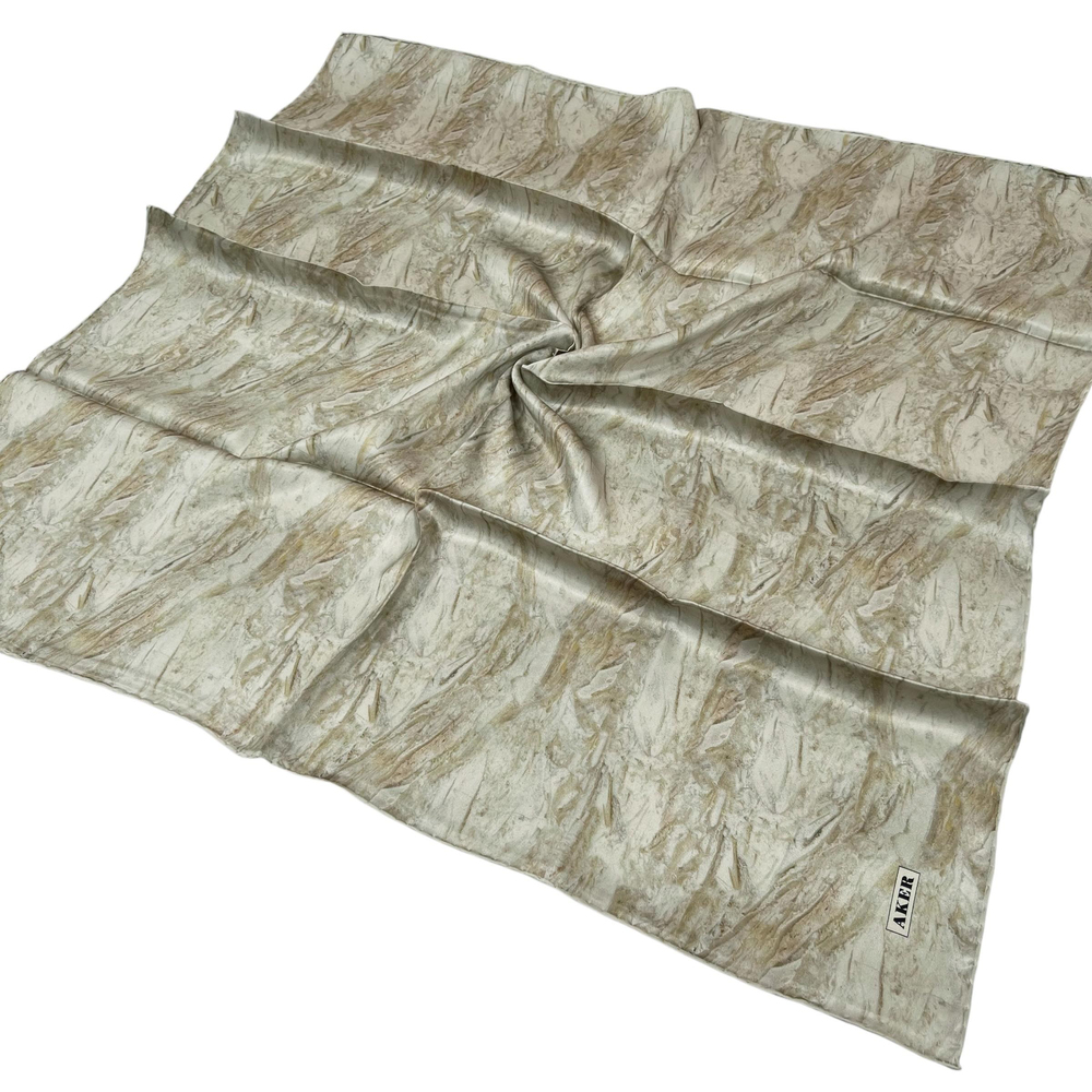 Aker İpek Eşarp - 8924713-932 Açık Gold Twill