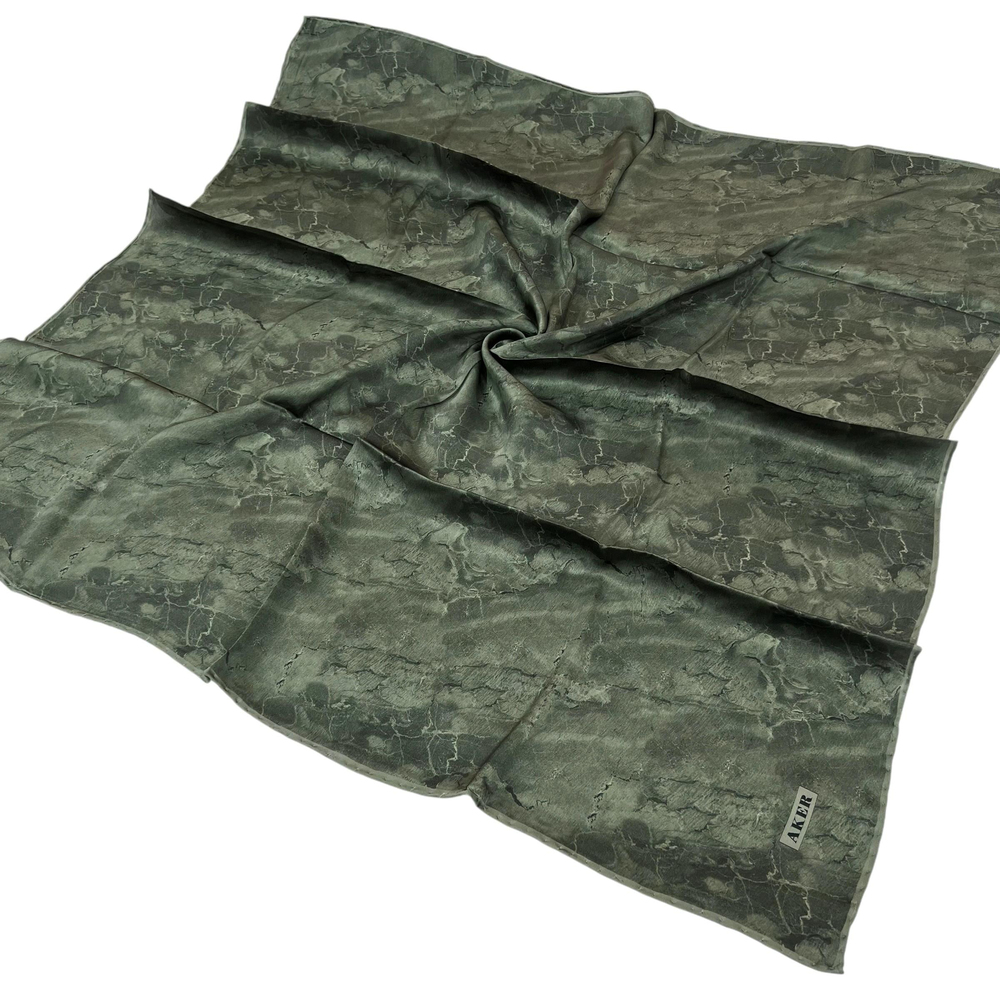 Aker İpek Eşarp - 8925713-952 Haki Twill