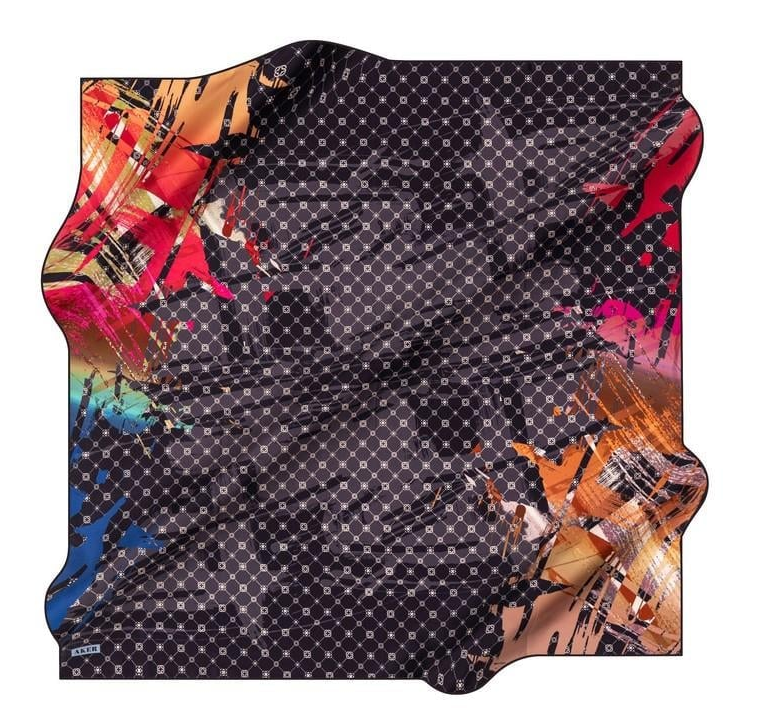 Aker İpek Eşarp - 8941713-921 Lacivert Twill