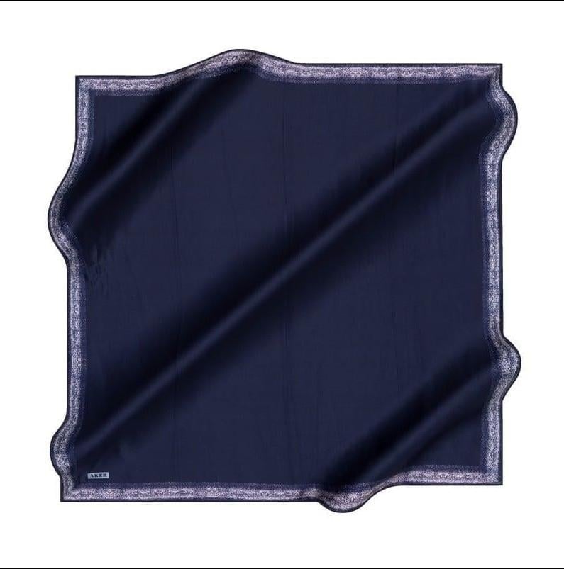 Aker İpek Eşarp - 8959713-921 Lacivert Twill