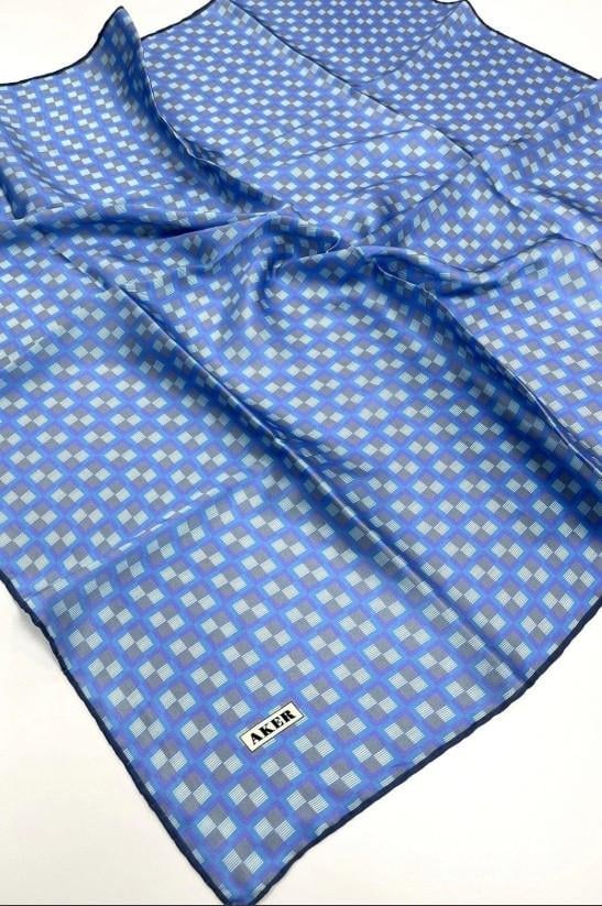 Aker İpek Eşarp - 8975713-921 Mavi Twill