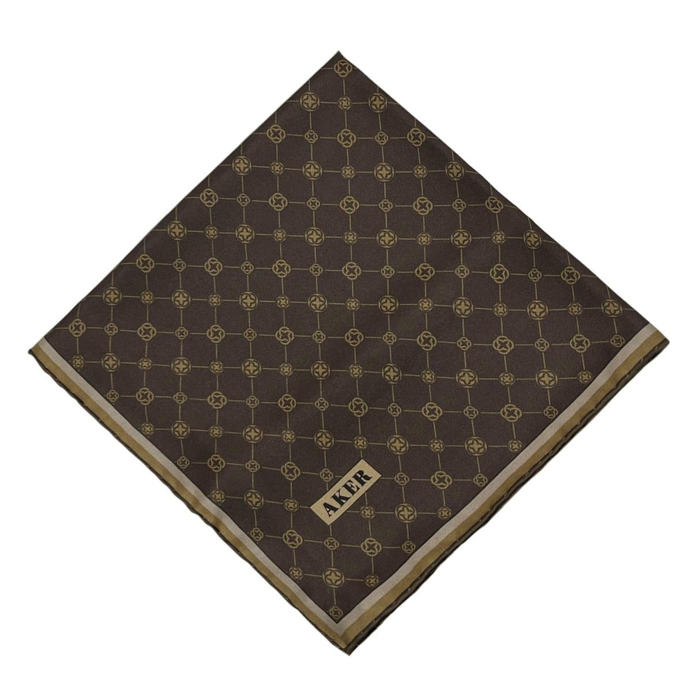Aker İpek Eşarp - 8981713-933 Kahve Gold Twill