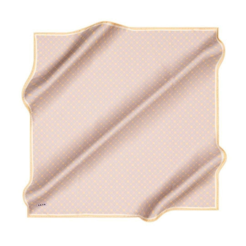 Aker İpek Eşarp - 8981713-961 Gri Sarı Twill