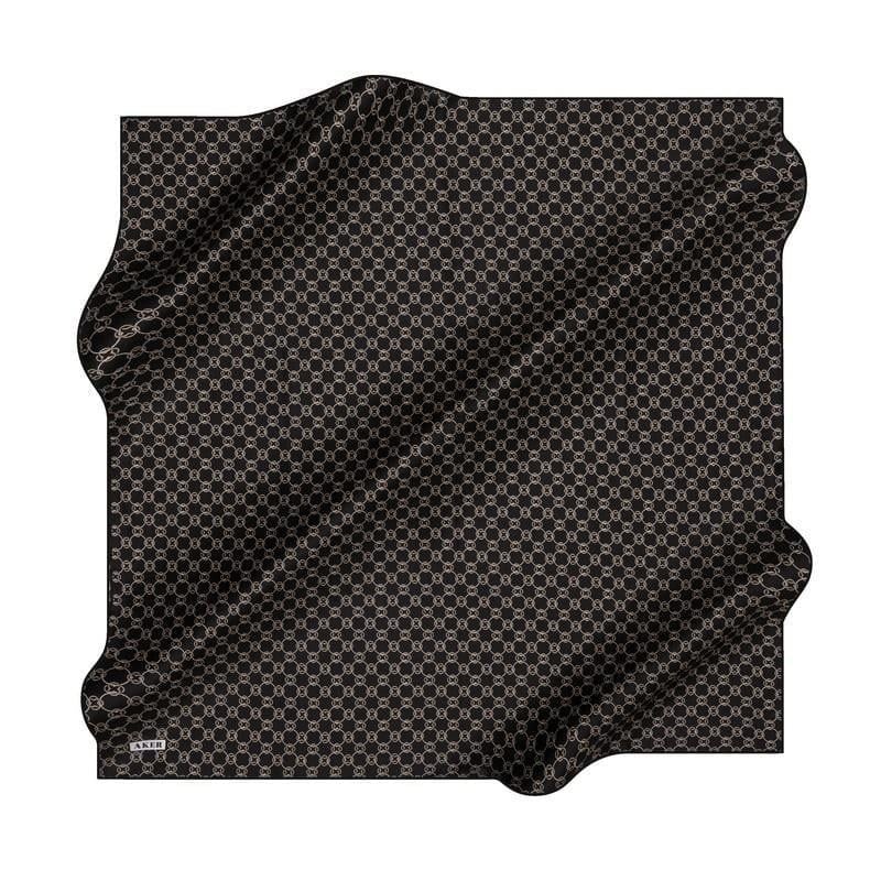 Aker İpek Eşarp - 8991713-911 Siyah Twill