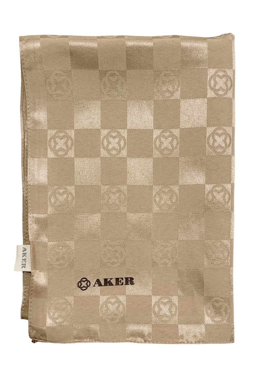 Aker Monogram Dama Şal - Koyu Bej 982