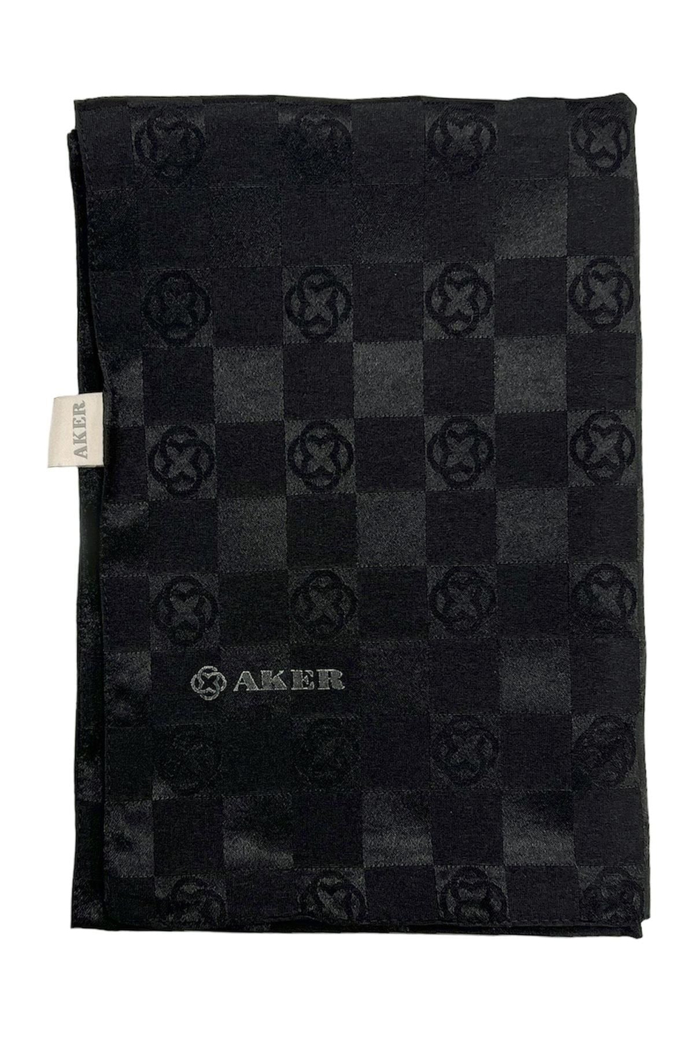 Aker Monogram Dama Şal - Siyah 911