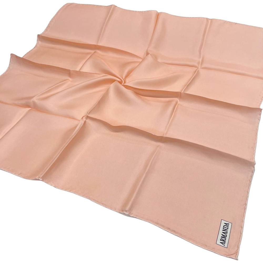 Armanda Düz İpek Eşarp Twill - Açık Somon