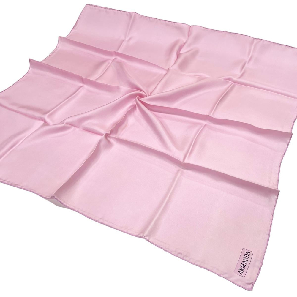 Armanda Düz İpek Eşarp Twill - Lila Pembe