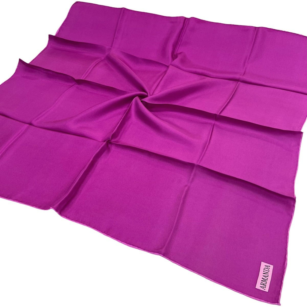 Armanda Düz İpek Eşarp Twill - Mor