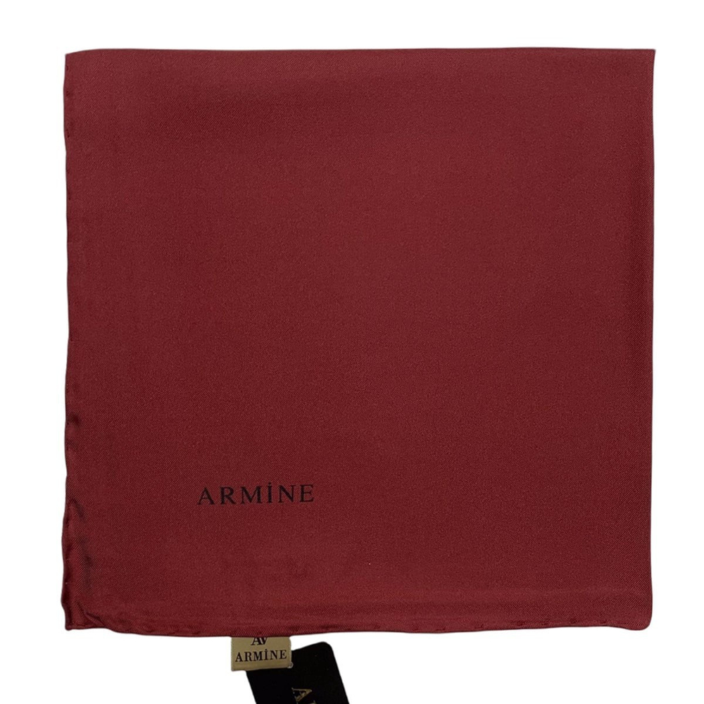 Armine Düz İpek Eşarp - 1007 Bordo Twill