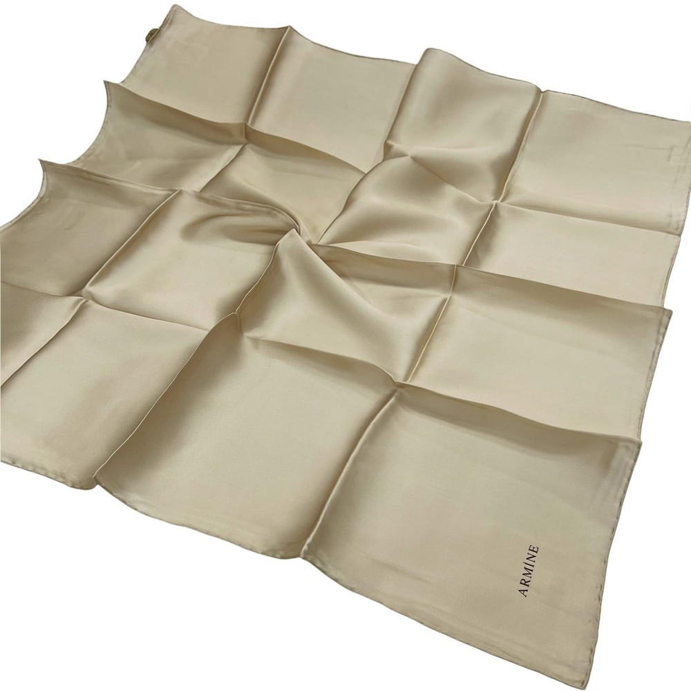 Armine Düz İpek Eşarp - 1032 Soft Bej Sura