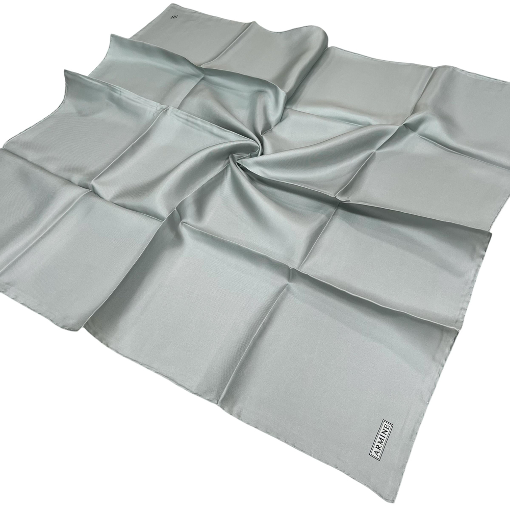 Armine Düz İpek Eşarp - 11 Buz Gri Twill