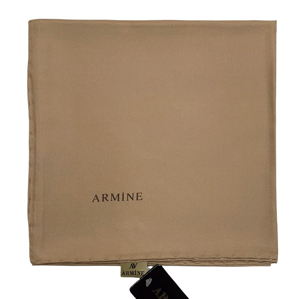 Armine Düz İpek Eşarp - 1266 Camel Twill