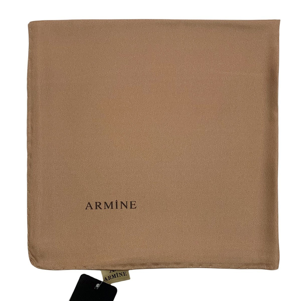 Armine Düz İpek Eşarp - 1275 Karamel Twill