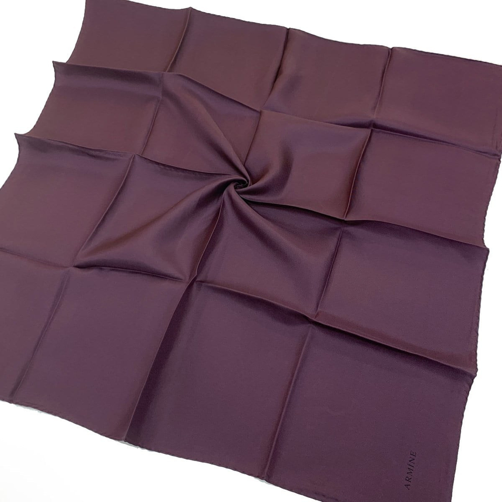 Armine Düz İpek Eşarp - 1279 Mürdüm Twill
