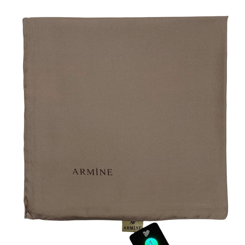 Armine Düz İpek Eşarp - 1406 Vizon Twill