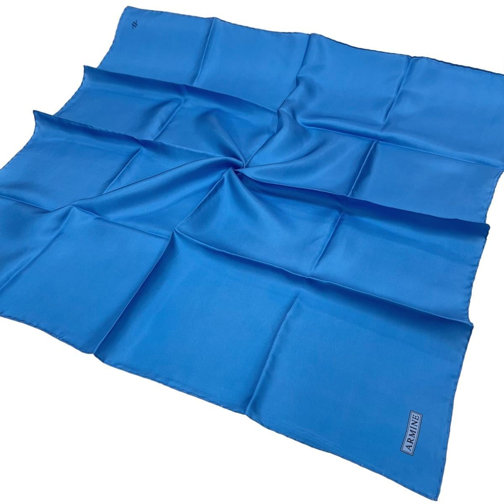 Armine Düz İpek Eşarp - 189 Mavi