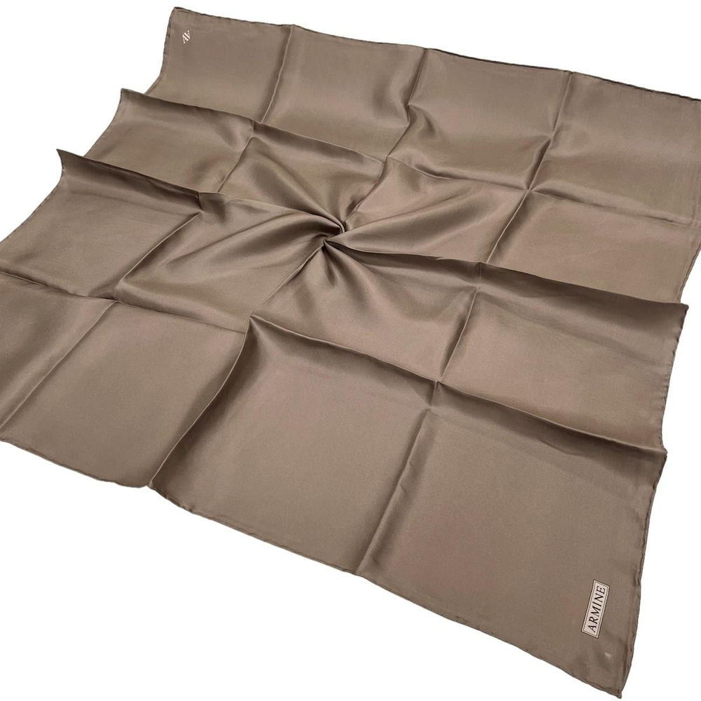 Armine Düz İpek Eşarp - 29 Vizon Twill