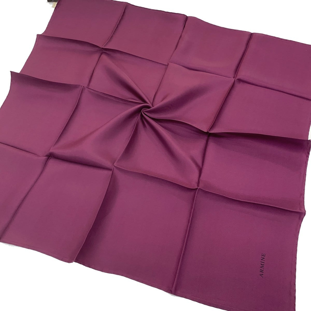 Armine Düz İpek Eşarp - 65 Mor Twill