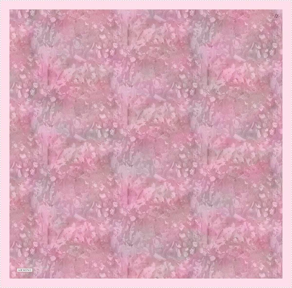 Armine İpek Eşarp 2023 Yaz 8922-31 Pembe Twill
