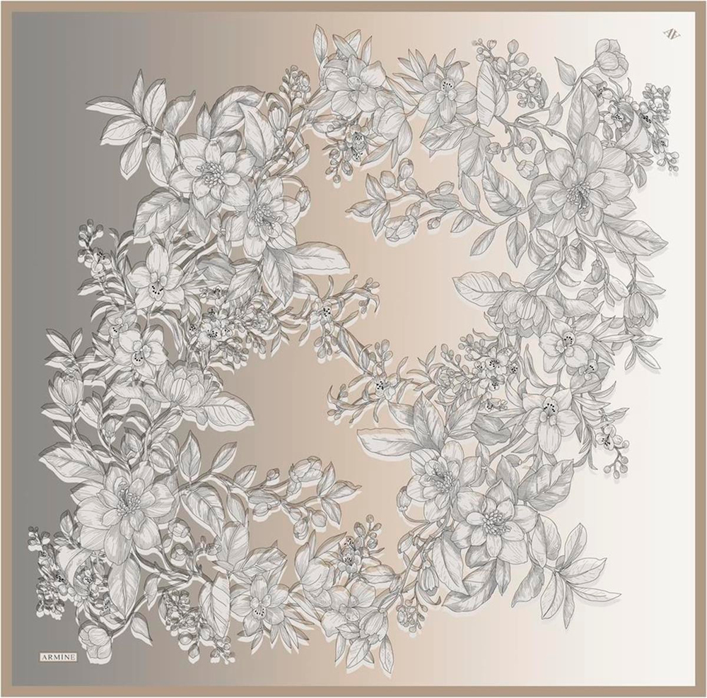 Armine İpek Eşarp 2023 Yaz 8938-01 Twill