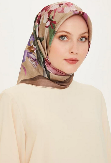 Armine İpek Eşarp 2025 Kış - 9215-35 Twill