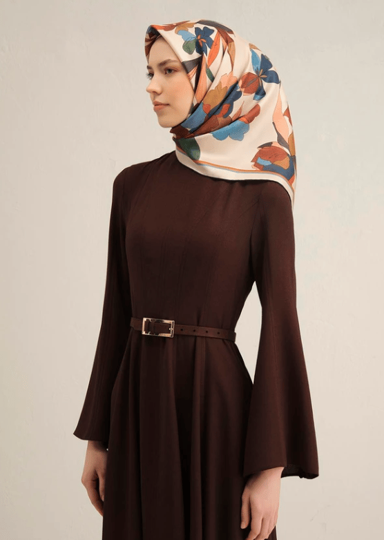 Armine İpek Eşarp 2025 Yaz - 9312-04 Krem Twill