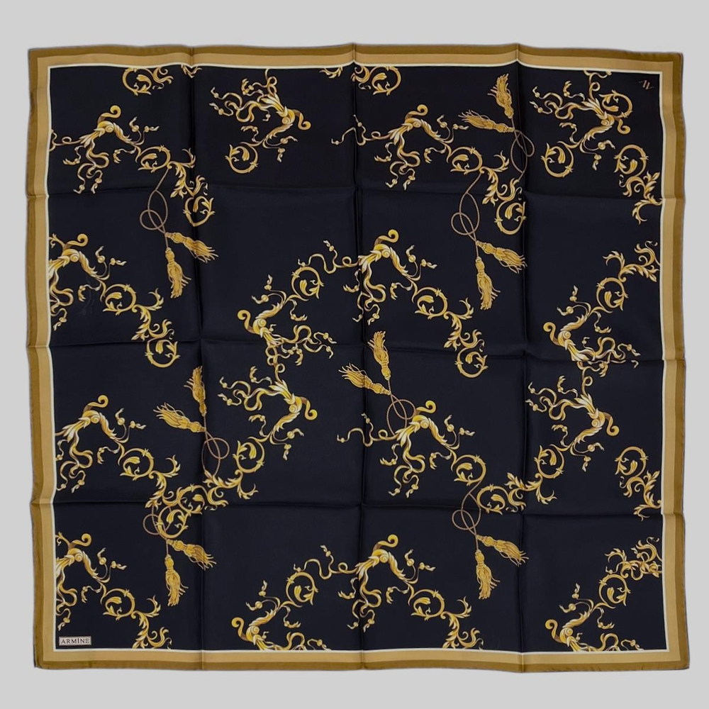 Armine İpek Eşarp 2025 Yaz - 9360-34 Lacivert Twill