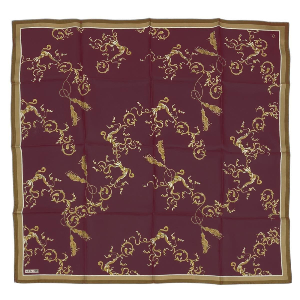 Armine İpek Eşarp 2025 Yaz - 9360-39 Bordo Twill