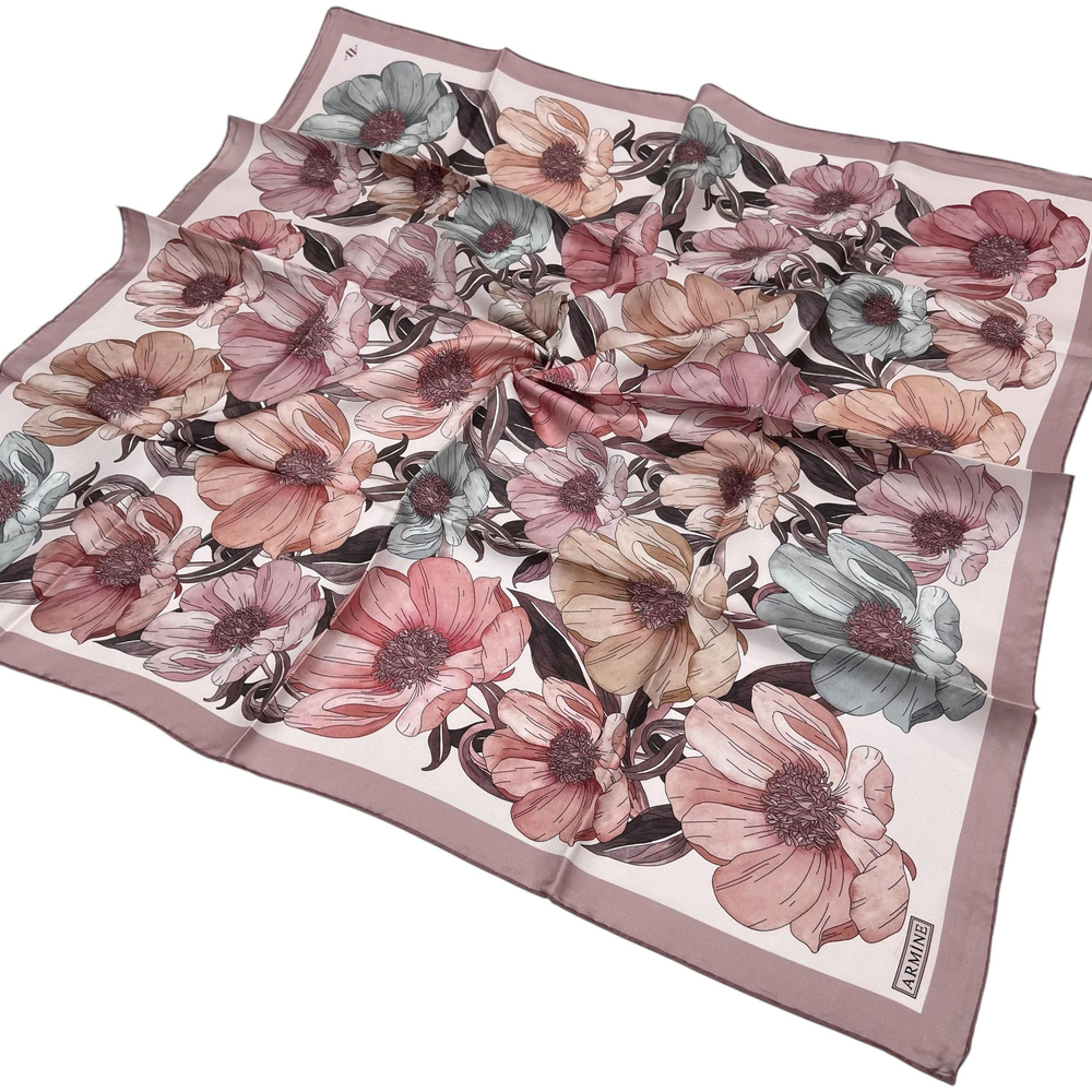 Armine İpek Eşarp 2026 Kış - 9403-82 Pudra Twill