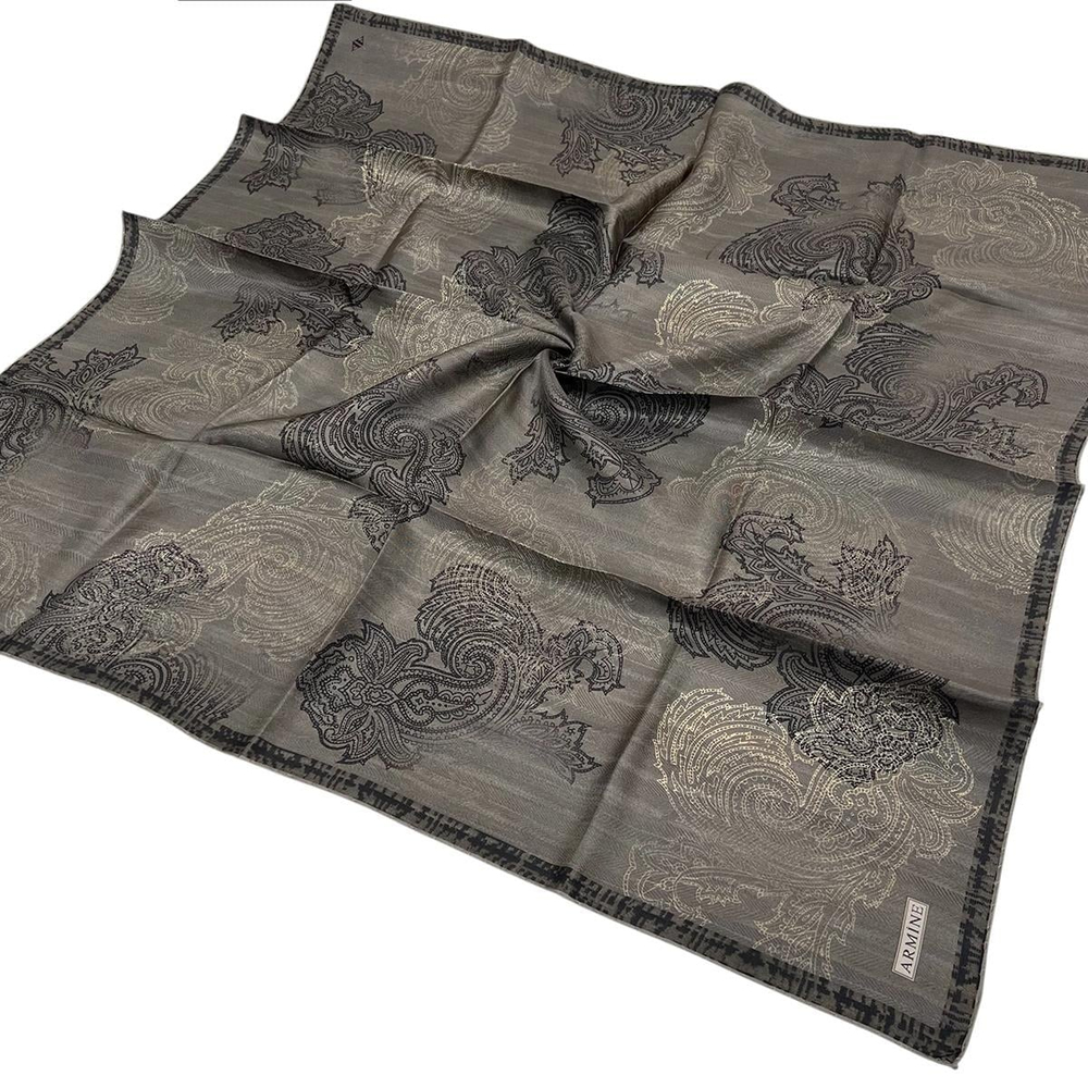 Armine İpek Eşarp 2026 Kış - 9428-36 Haki Twill