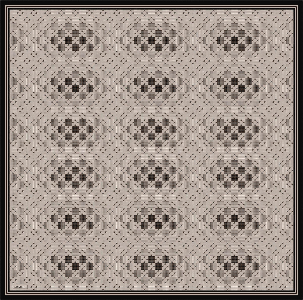 Armine İpek Eşarp 2026 Kış - 9440-52 Taş Siyah Twill