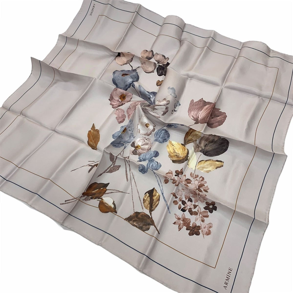 Armine İpek Eşarp Nostalji - 8128-33 Soft Taş Twill