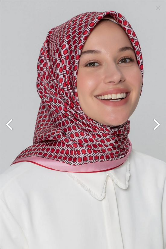 Armine İpek Eşarp Nostalji - 8401-80 Pembe Twill