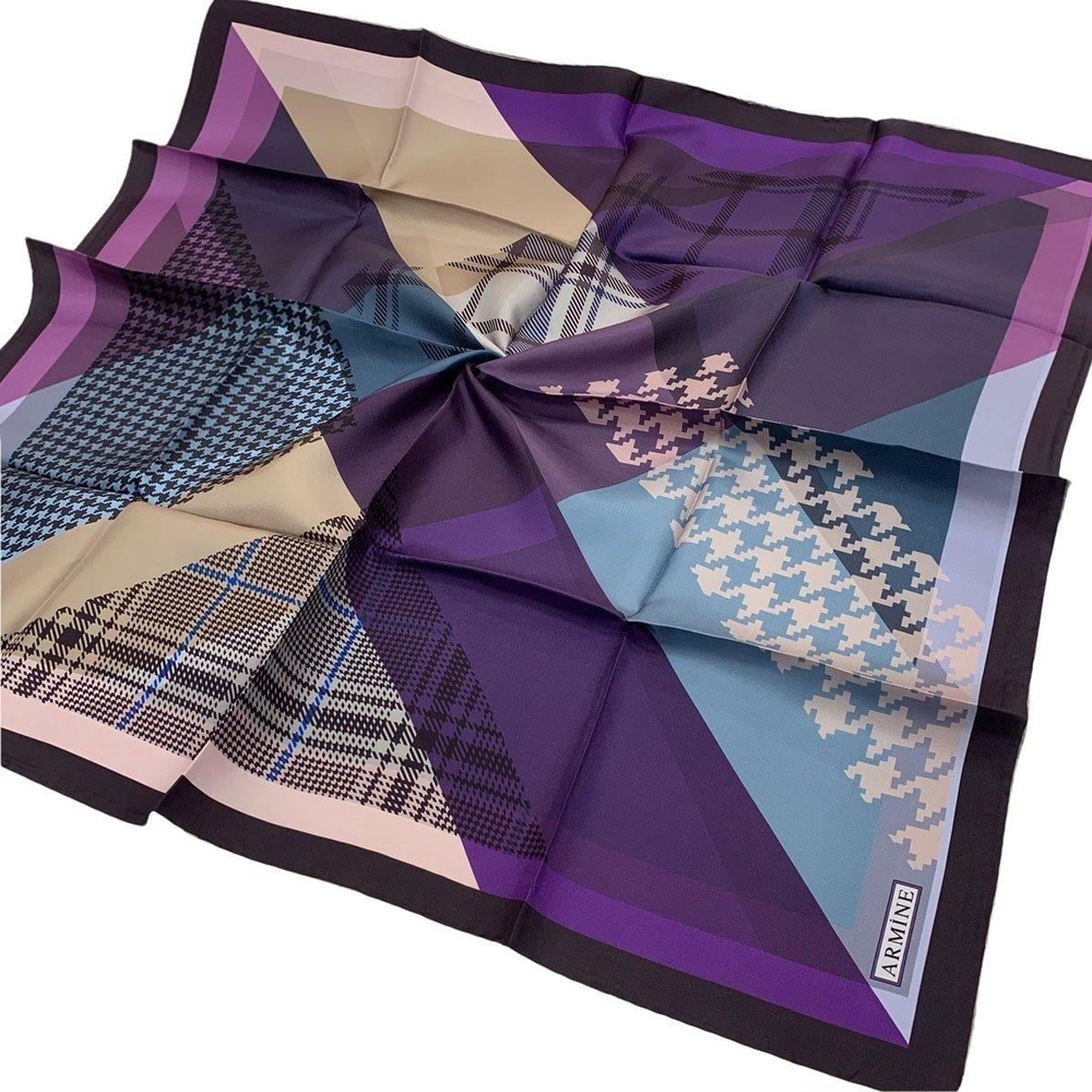 Armine İpek Eşarp Nostalji - 8620-31 Mor Twill