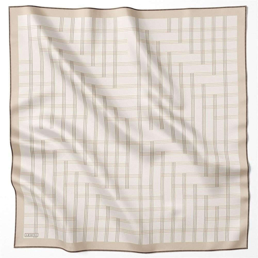 Armine İpek Eşarp Nostalji - 8726-34 Bej Twill